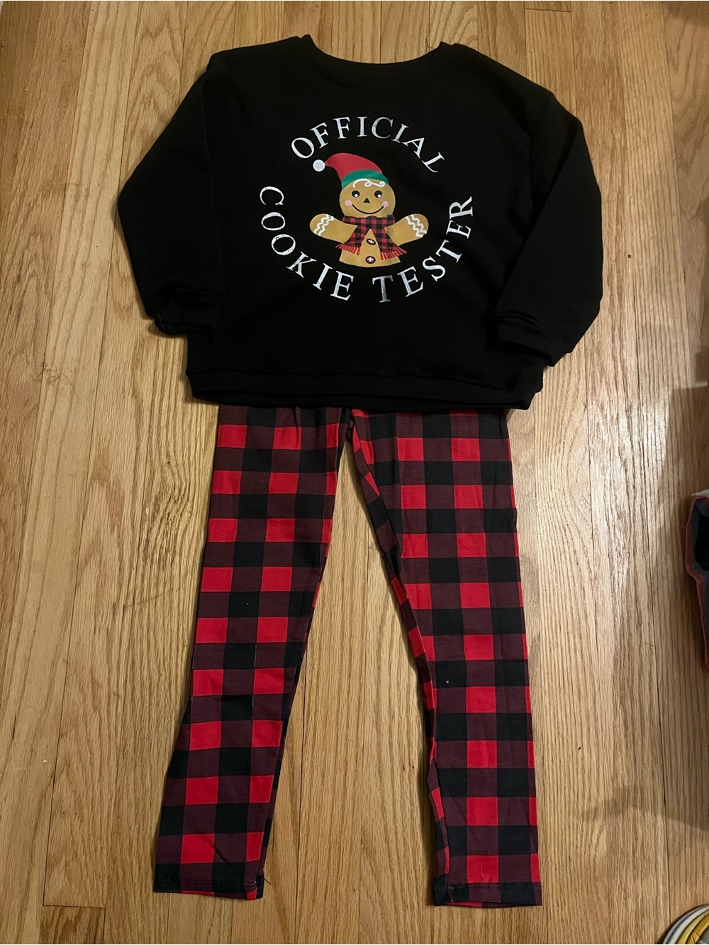 Girls Official Cookie Tester Holiday 2-Piece Sweatshirt & Leggings Set - 6X